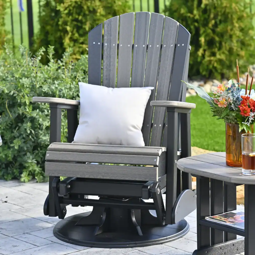 LuxCraft Poly 2' Adirondack Swivel Glider