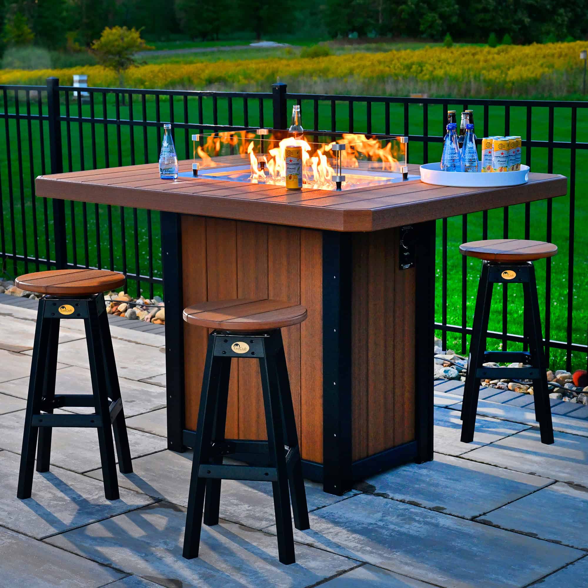Fire Pit Counter Height Outdoor Bar Table Bar Height Table With A